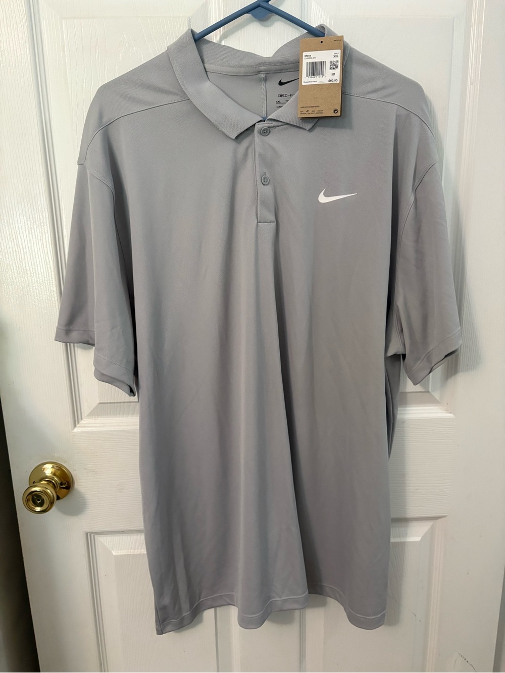 Nike Light Gray Dri-FIT Polo Golf Shirt